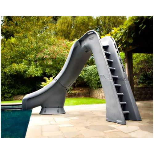 TYPHOON® POOL SLIDE (Grey Granite-Left Curve)