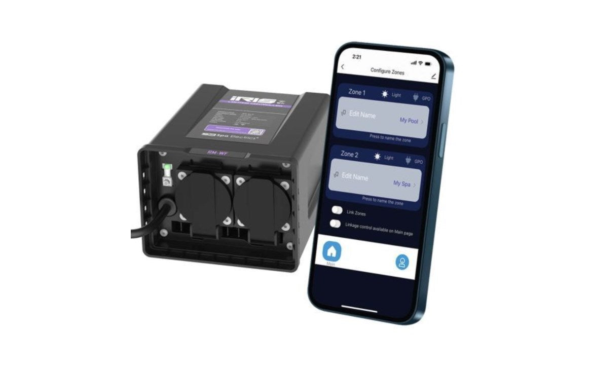 Spa Electrics iRIS Wi-Fi 2-Channel Remote Control System for Multi Plus Pool & Spa Lights RM-WF