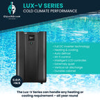Guardian Lux-V 13kW Pool Heat Pump – Top Discharge, Full DC Inverter