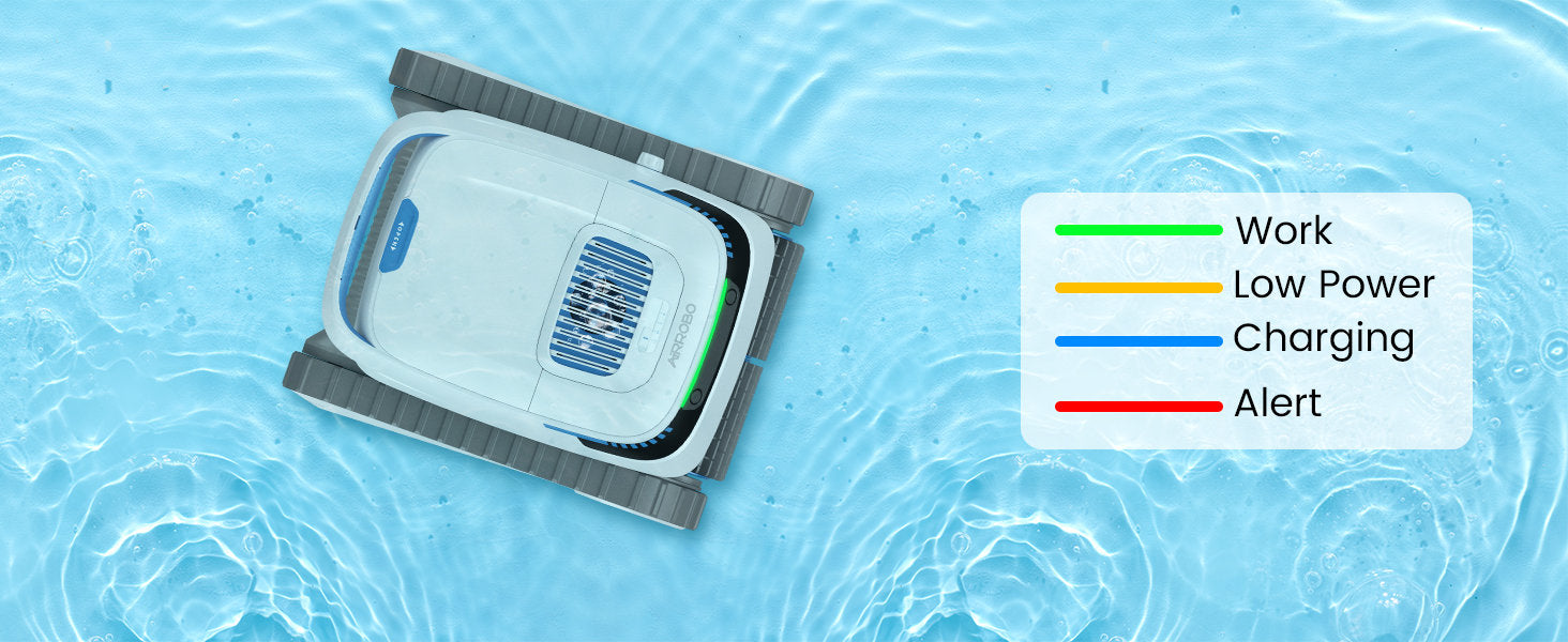 Robo-Tek Robo-Charge Cordless Robotic Pool Cleaner – Cleans Floor, Walls, & Waterline