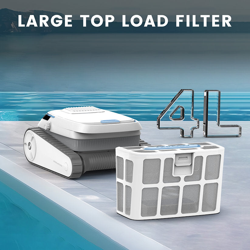 Robo-Tek Robo-Charge Cordless Robotic Pool Cleaner – Cleans Floor, Walls, & Waterline
