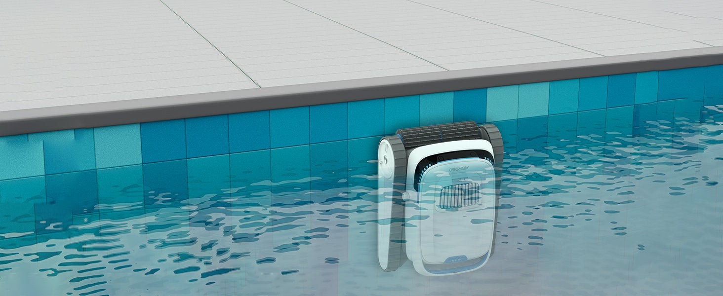 Robo-Tek Robo-Charge Cordless Robotic Pool Cleaner – Cleans Floor, Walls, & Waterline