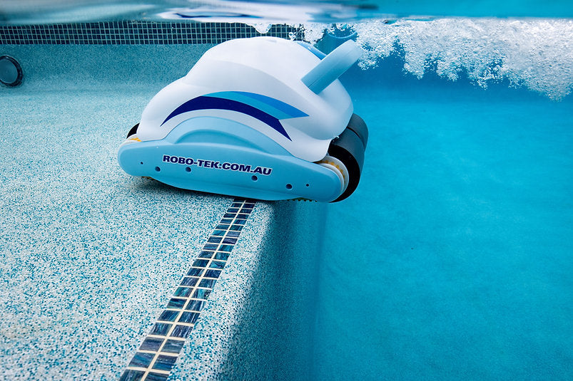 Robo-Tek Robo Plus V2 Robotic Pool Cleaner with Remote & Caddy