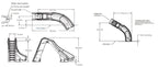 TYPHOON® POOL SLIDE  (Grey Granite-Left Curve)