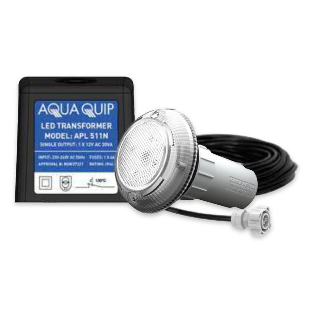Aquaquip EvoFG LED - Fixed White, Blue or Multi-Colour fibreglass Flush Mounted Retro-Fit underwater Pool Light