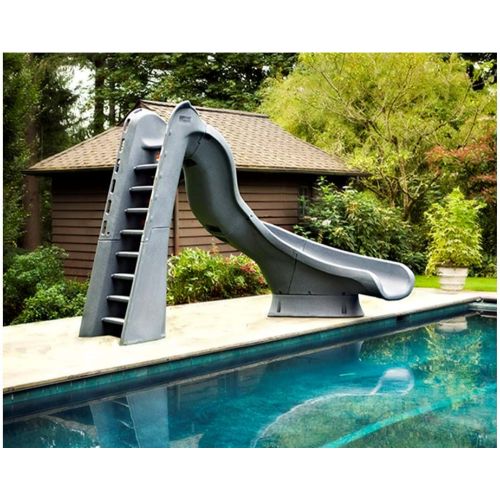 TURBOTWISTER® POOL SLIDE (Grey Granite - Right Curve)