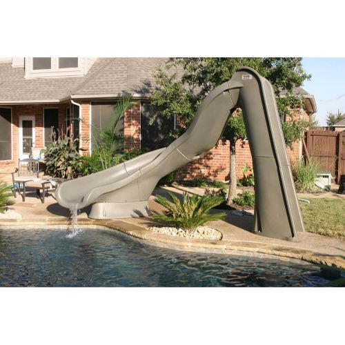 TURBOTWISTER® POOL SLIDE (Sandstone - Left Curve)