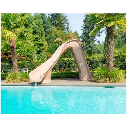 TYPHOON® POOL SLIDE  (Sandstone-RIGHT Curve)